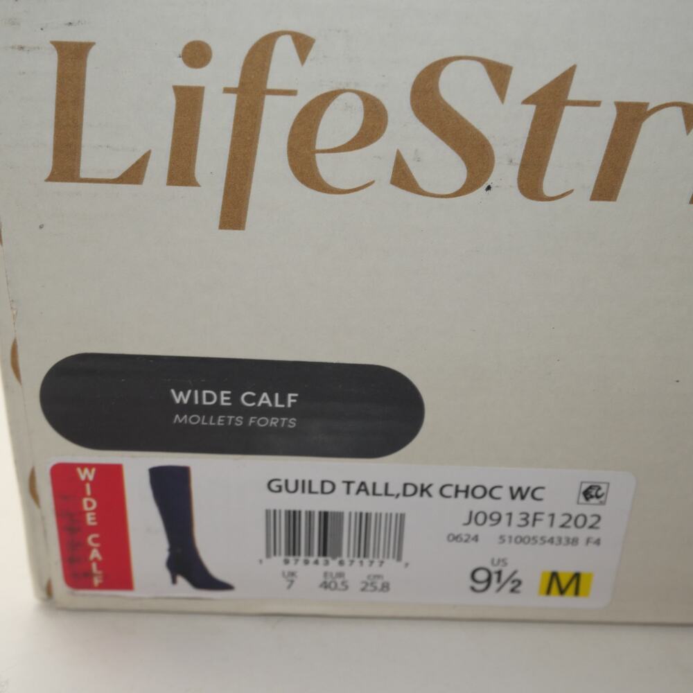 NEW LifeStride Women's 9.5 Guild Knee High WIDE CALF Heeled Boots  Brown - Picture 12 of 12